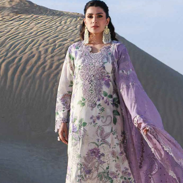 Premium Floral Embroidered Luxury Lawn Suit