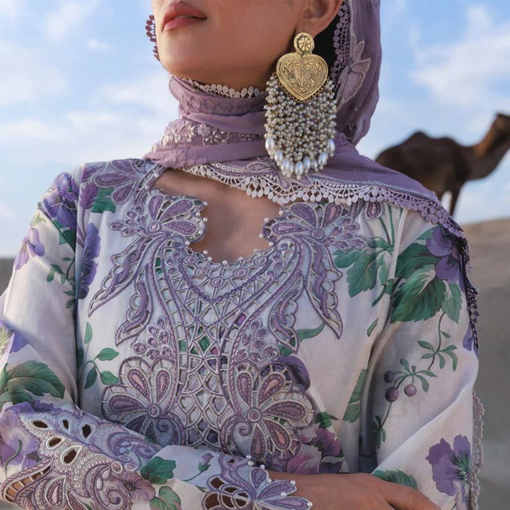 Premium Floral Embroidered Luxury Lawn Suit