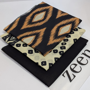 Classic Tribal Pattern Lawn Suit