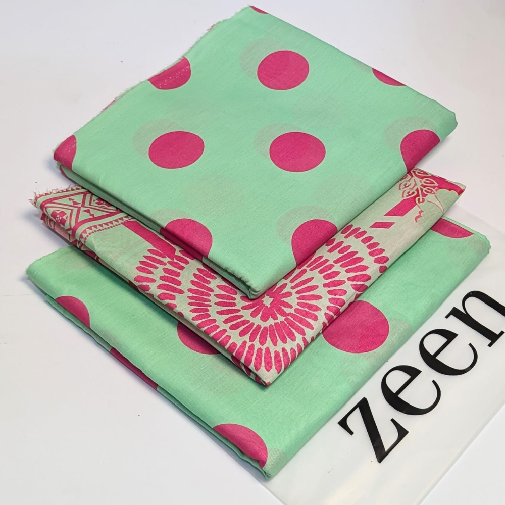 Mint Blossom Printed Lawn Suit
