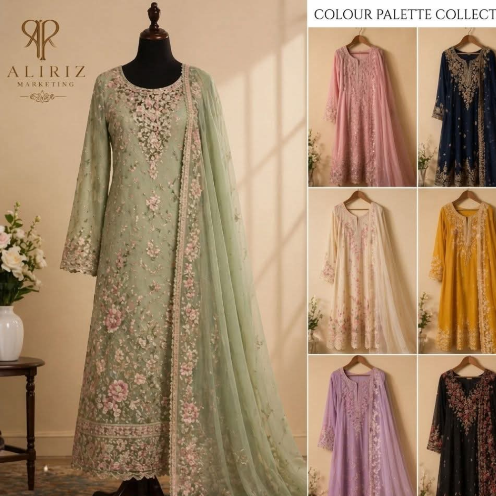 Luxury Embroidered Formal Maxi Dress