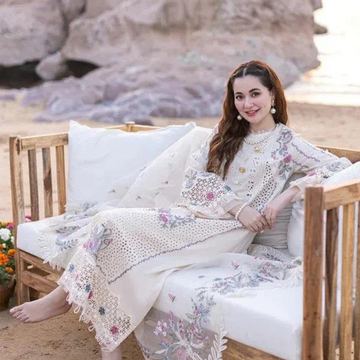 Ivory Blossom Luxury Lawn Suit